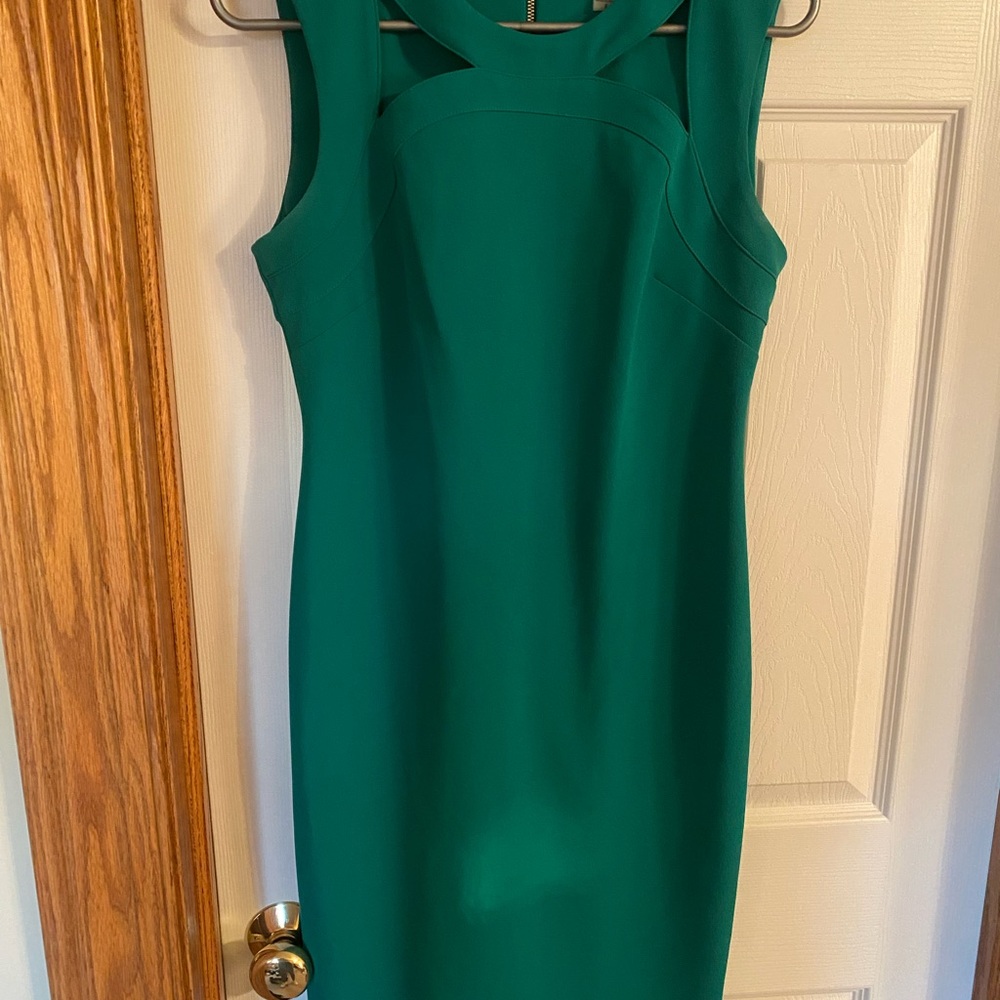 Calvin Klein Green Halter Midi Dress